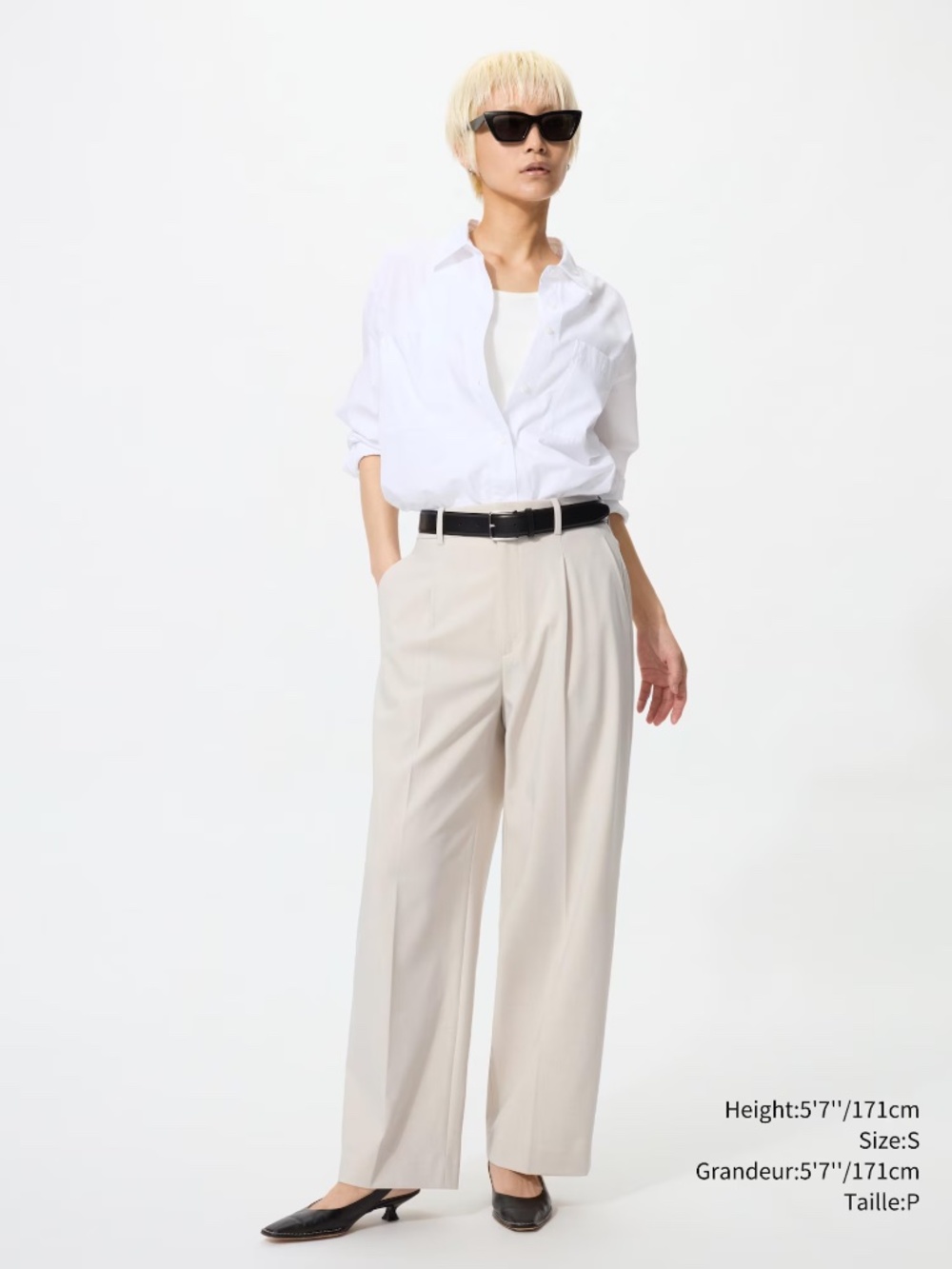 Uniqlo Pleated Wide Legged Dress Pants